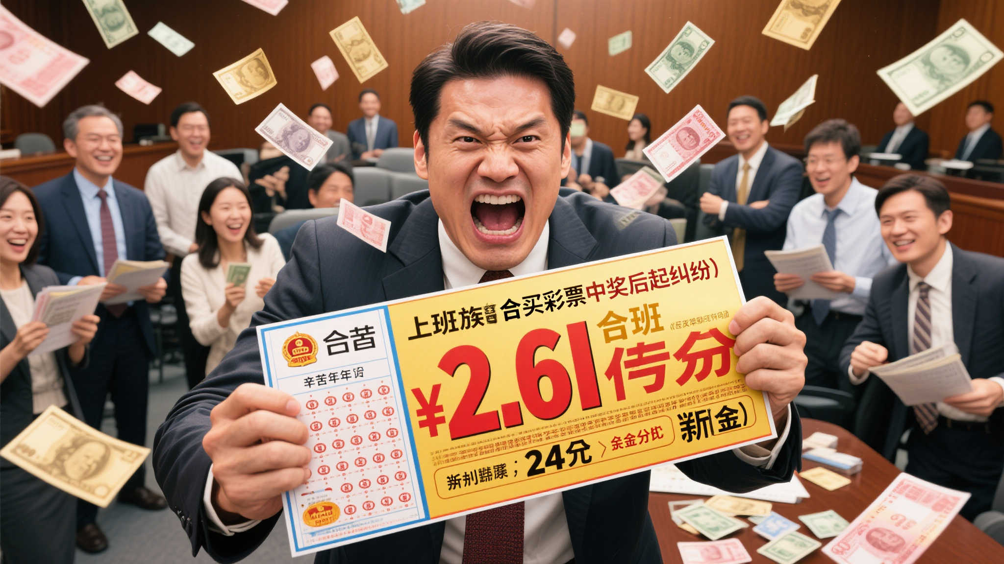 上班族合买中2.6亿大奖反目 男子一怒告24同事 上班族合买中2.6亿大奖反目 男子一怒告24同事