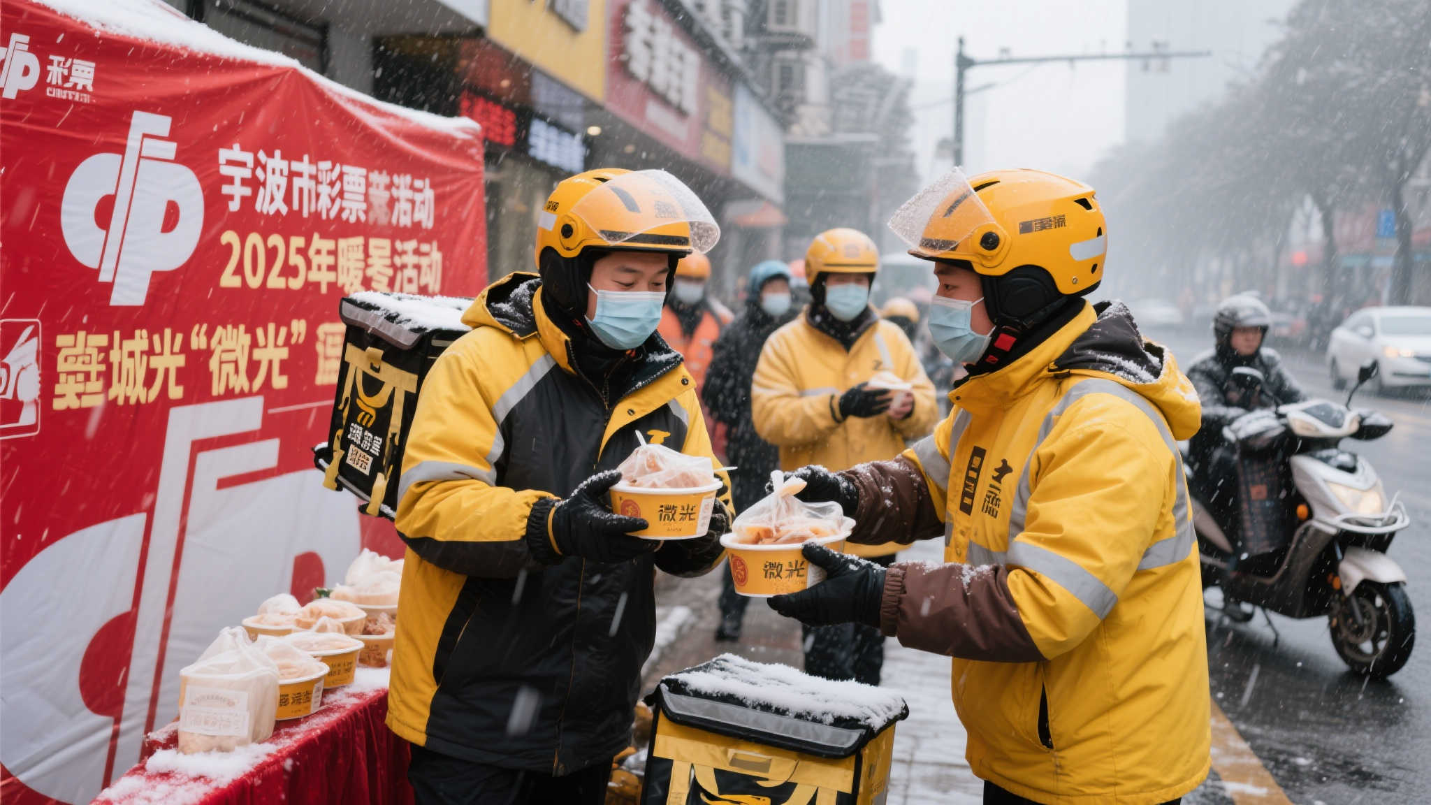 暖冬送温暖:宁波福彩2025关怀骑手与快递员 寒冬腊月让许多人感到刺骨,而对于那些穿梭