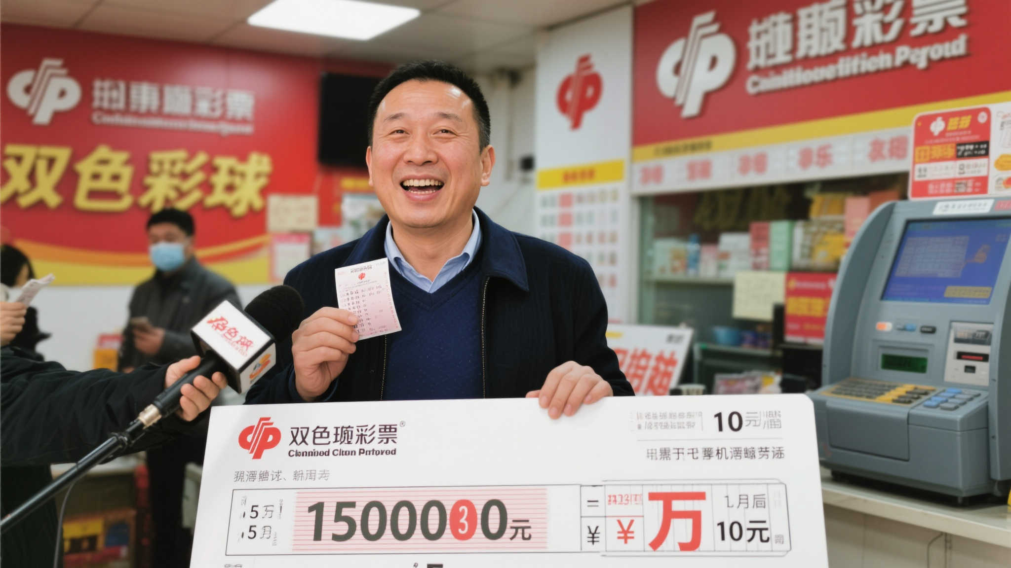 男子戒烟省钱买彩票，10元机选喜中双色球千万大奖